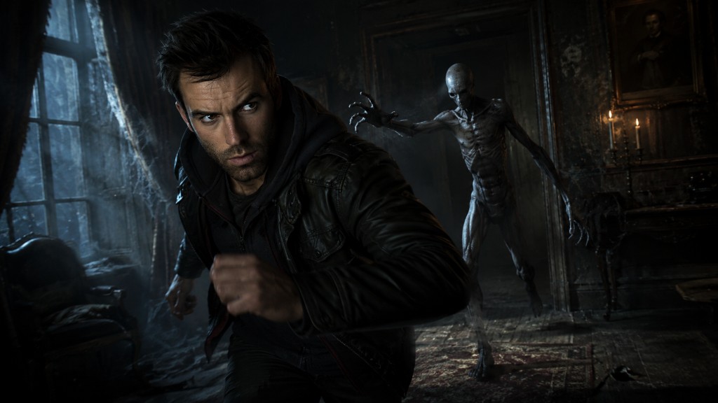 Victor fleeing Lorth' through the manor