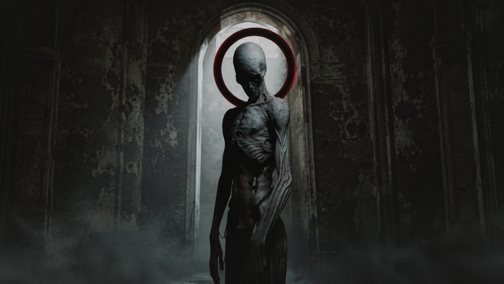 Lorth' standing in a dark manor corridor